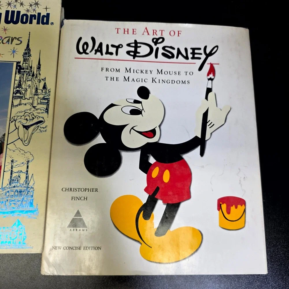 Disney Art Books Lot 3pc Vintage WDW 20th Anniversary Art of Walt Disney Finch